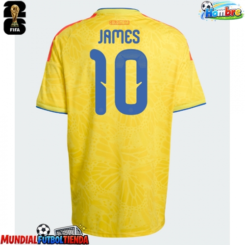 Camiseta Colombia James Rodriguez #10 Primera Equipación Replica Mundial 2026 mangas cortas
